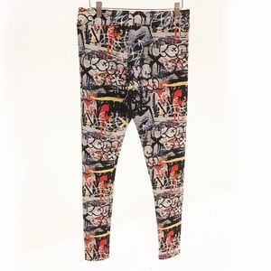 TOPSHOP GRAFITTI PRINT LEGGINGS